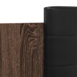 vidaXL Cadre de lit tête de lit et lumières LED chêne marron 135x190cm