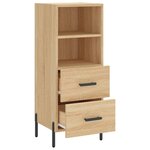 vidaXL Buffet Chêne sonoma 34 5x34x90 cm Bois d'ingénierie