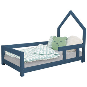 Lit cabane enfant POPPI 120 x 180 bleu marine 1