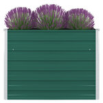 vidaXL Jardinière 100 x 100 x 77 cm Acier galvanisé Vert