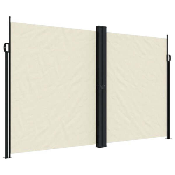 vidaXL Auvent latéral rétractable crème 200x1000 cm