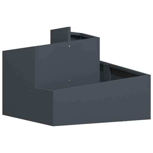 vidaXL Pot de Fleur en Plastique Anthracite Plastique Moyen Durable