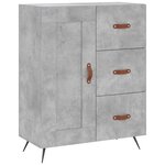 vidaXL Buffet haut Gris béton 69 5x34x180 cm Bois d'ingénierie