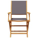 vidaXL Chaises de jardin pliantes lot de 8 tissu et bois massif