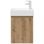 vidaXL Meuble de salle de bain avec robinet Chêne artisanal