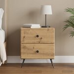 vidaXL Cabinet de chevet Chêne artisanal 43 x 34 5 x 47 5 cm