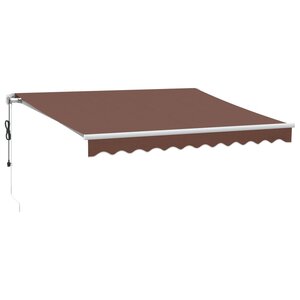 vidaXL Auvent rétractable automatique avec LED marron 300x250 cm