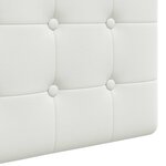 vidaXL Tête de lit suspendue Avec lumière LED Blanc Simili cuir