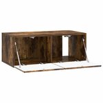 vidaXL Meuble TV mural 59 5 x 31 cm Chêne fumé Bois d'ingénierie