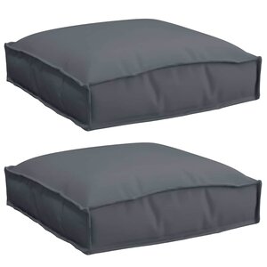vidaXL Coussin 2 pc Tissu Oxford Anthracite 40 x 40 x 8 cm