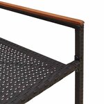 vidaXL Chaises empilables de jardin 2 pc Noir et Marron