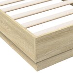 vidaXL Cadre de lit avec lumières LED chêne sonoma 90x190 cm