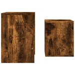 vidaXL Tables basses gigognes 2 Pièces chêne fumé bois d'ingénierie