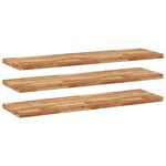 vidaXL Étagères flottantes 3 Pièces 120x40x4 cm acacia massif à l'huile