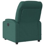 vidaXL Fauteuil de massage inclinable Vert foncé Tissu