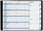 Agenda plain + répert. Couv plast grainée noir 10 x 15 cm quovadis