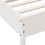 vidaXL Cadre de lit sans matelas blanc 120x200 cm bois de pin massif