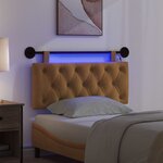 vidaXL Tête de lit suspendue Marron Velours