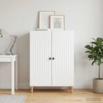 vidaXL Buffet Blanc 66 x 34 5 x 90 cm Bois d'ingénierie
