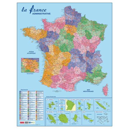 Carte de France administative souple