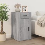 vidaXL Bureau avec armoire sonoma gris bois d'ingénierie