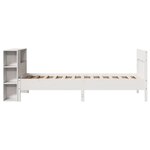 vidaXL Lit bibliothèque sans matelas blanc 90x190cm bois de pin massif