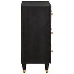 vidaXL Buffet 2 Pièces Noir 60 x 33 x 75 cm Bois de mangue massif