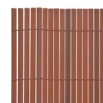 vidaXL Clôture de jardin double face 90x400 cm Marron