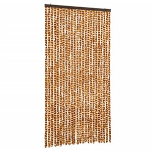 vidaXL Moustiquaire Ocre et blanc 100x220 cm Chenille