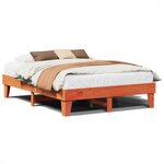 vidaXL Cadre de lit sans matelas cire marron 140x200cm bois pin massif