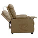 vidaXL Fauteuil inclinable Cappuccino Similicuir