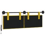 vidaXL Tête de lit suspendue Avec lumière LED Jaune Velours