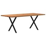 vidaXL Table à manger marron clair bois de chêne massif rectangulaire