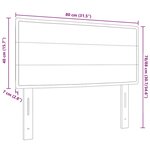 vidaXL Tête de lit Hauteur réglable avec tête de lit Crème 80 cm tissu