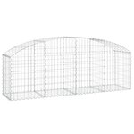 vidaXL Panier de gabions arqué 200x50x60/80 cm Fer galvanisé