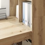 vidaXL Bureau chêne artisanal 122 x 67 x 145 cm Bois d'ingénierie