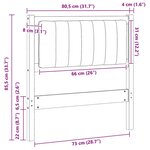 vidaXL Tête de lit capitonnée avec tête de lit Marron 75 cm Pin massif