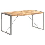 vidaXL Table à manger 160x80x75 cm Bois de manguier massif brut