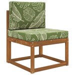 vidaXL Coussin de canapé d'extérieur 2 Pièces Modèle feuille Polyester