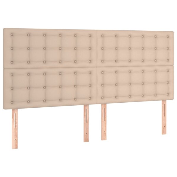 vidaXL Têtes de lit 4 Pièces Cappuccino 90x5x78/88 cm Similicuir