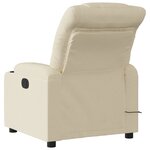 vidaXL Fauteuil inclinable de massage crème tissu