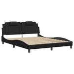 vidaXL Cadre de lit Viana sans matelas noir 160x200 cm similicuir