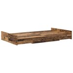 vidaXL Cadre de lit avec rangement Bois Ancien 120 x 190 cm