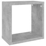 vidaXL Étagères cube murales 2 Pièces Gris béton 26x15x26 cm