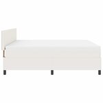 vidaXL Lit à ressort LED avec tête de lit Crème et Blanc 180 x 200 cm