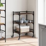vidaXL Chariot de cuisine chêne marron 50x35x75 5 cm bois d'ingénierie