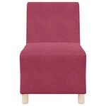 vidaXL Canapé modulaire sans accoudoirs Rouge vin 55 cm Velours