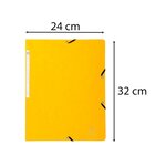 Chemise à élastiques sans Rabats carton 400g 24x32 cm Jaune EXACOMPTA