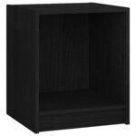 vidaXL Table de chevet Noir 35 5x33 5x41 5 cm Bois de pin massif