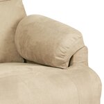 vidaXL Fauteuil inclinable crème tissu microfibre